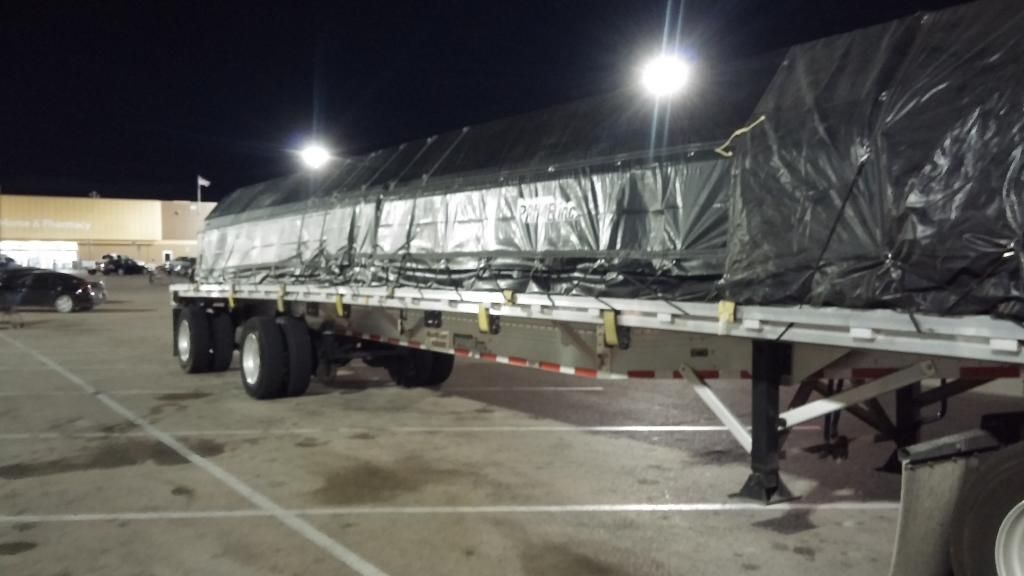 flatbed loaded and tarped