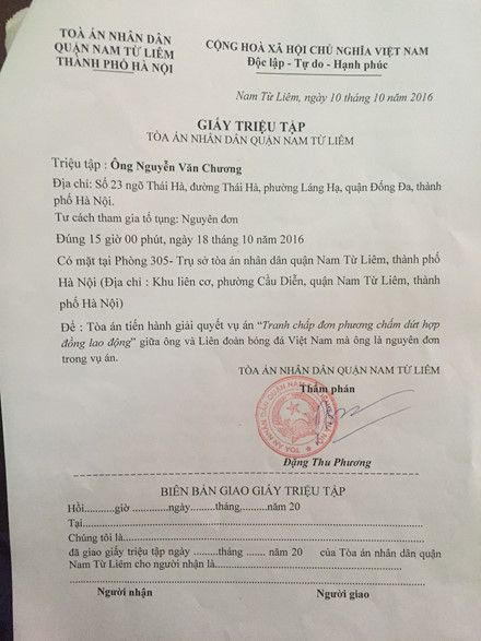 Nguyên quyền Giám đốc TT đào tạo bóng đá trẻ kiện lãnh đạo VFF: Dắt nhau ra toà