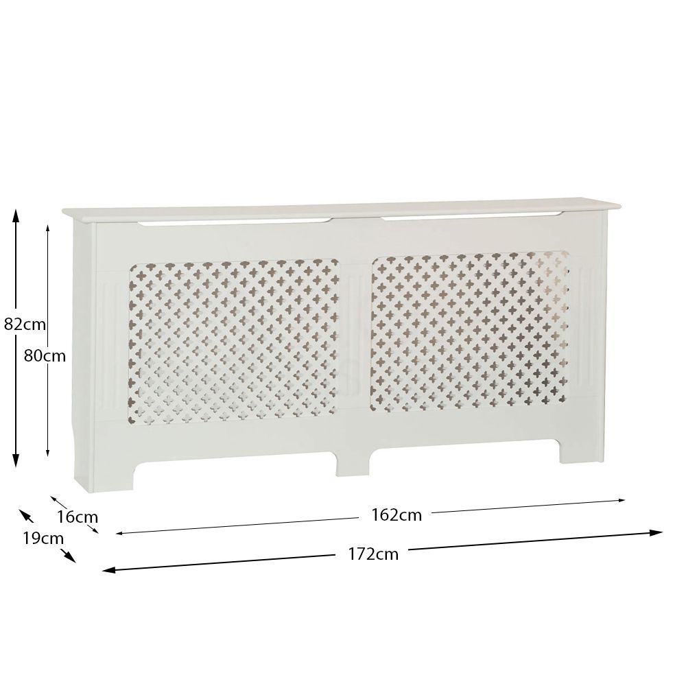 Radiator cover Oxford inachevée Blanc MDF bois traditionnel grill Extra Large