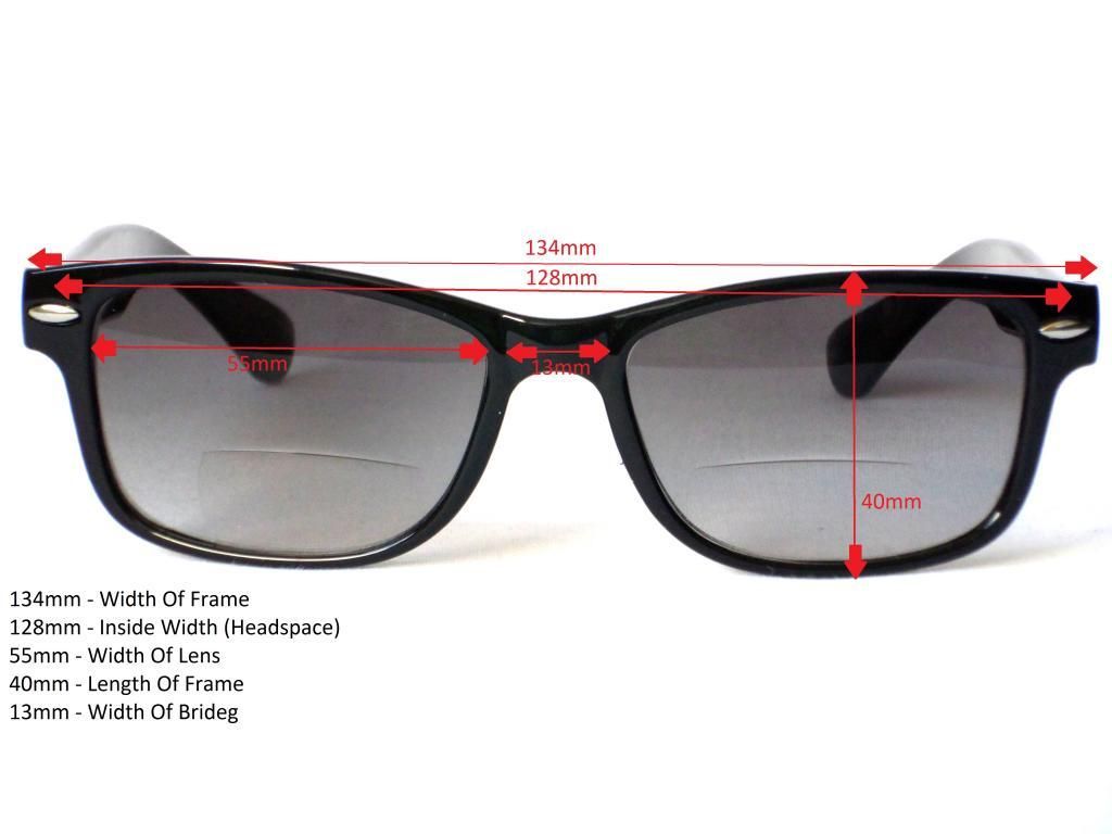 Wayfarer Style Tinted Bifocal Sun Readers / Reading ...