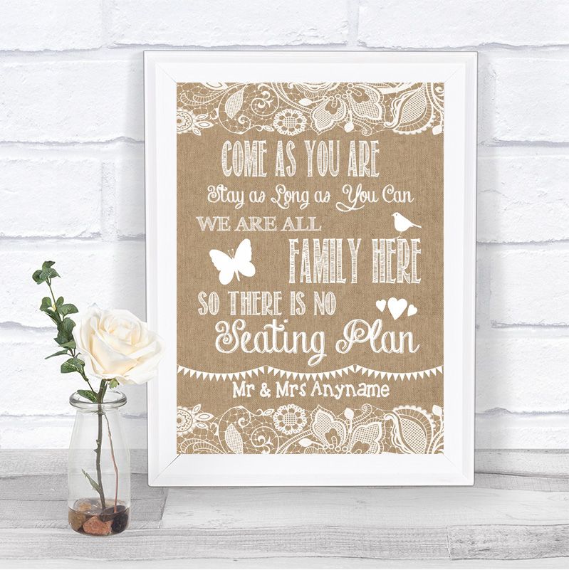 no seating chart for wedding sign