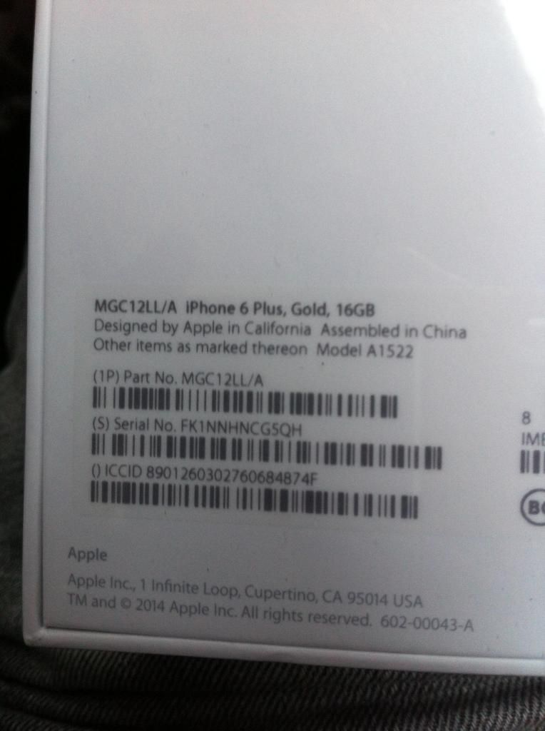 Cần bán em Ip6 + Gold 16GB xách tay Mỹ - 2