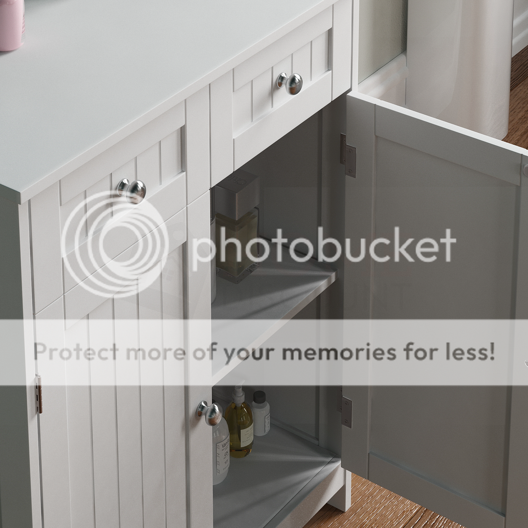 Priano Bathroom Cabinet Door Drawer Wall Mounted Storage Free