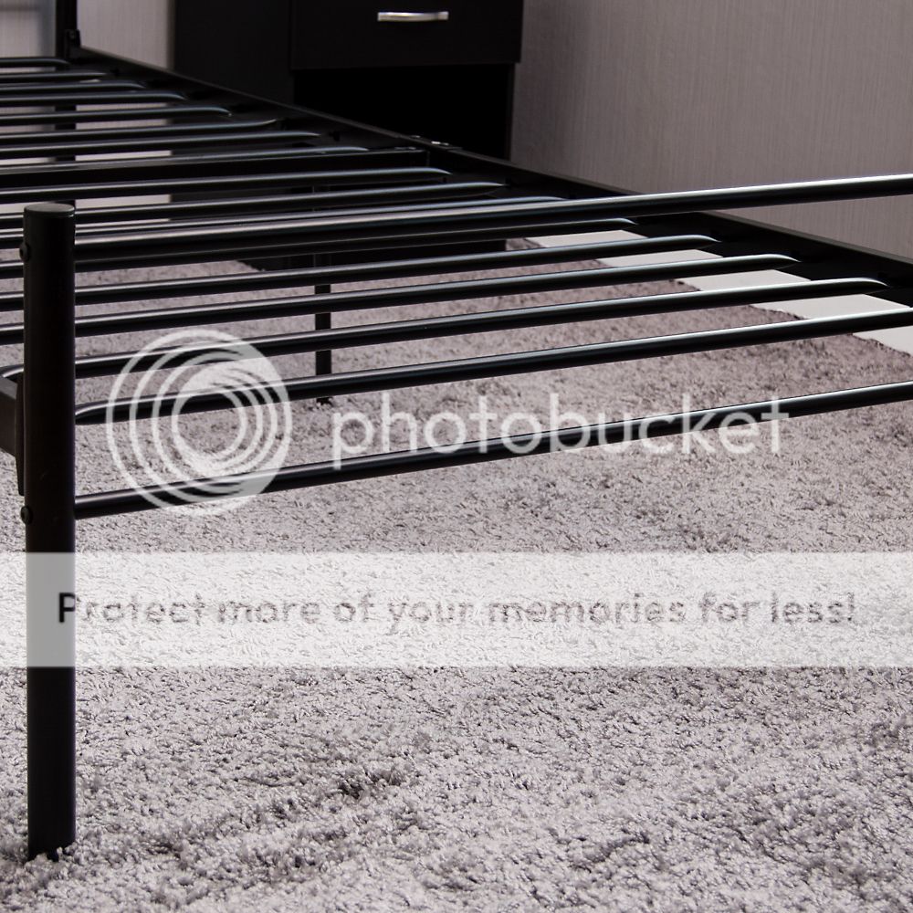 Metal Bed Single Double King Size Slat Base Headboard Set Bedroom