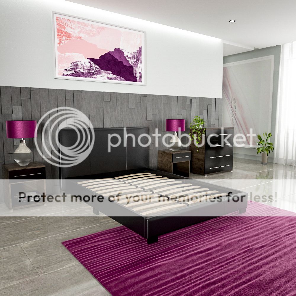 Ottoman Storage Bed Gas Lift Double King Size Leather Bed ...