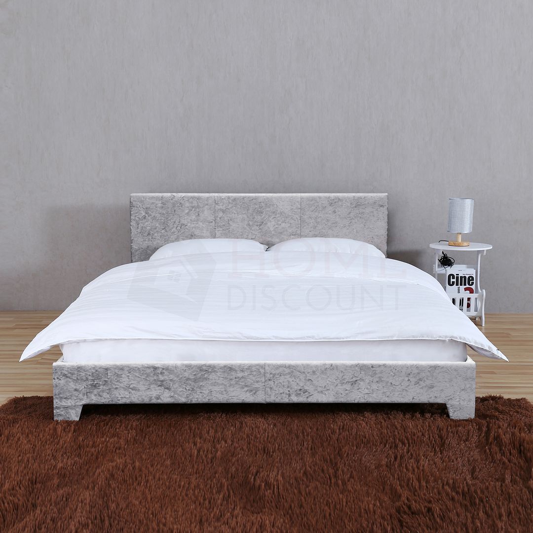 Victoria Double King Size Bed Frame 4FT6 5FT Upholstered Fabric Headboard Velvet