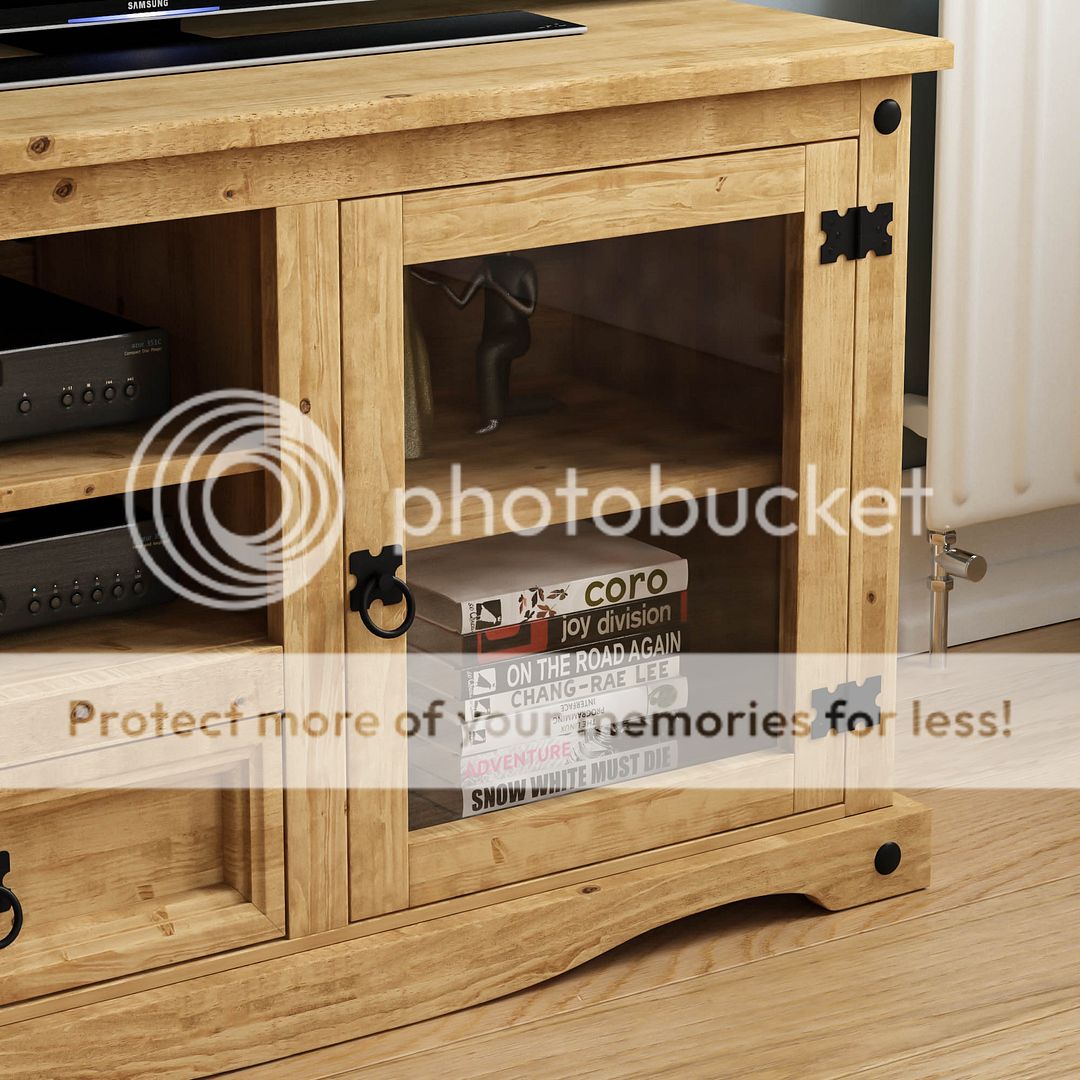 Corona TV Unit Entertainment Display Storage Stand Solid Waxed
