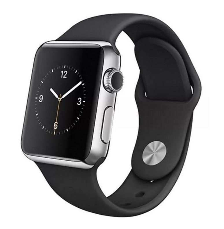 Apple Watch 1st Gen 42mm Stainless Steel, SS Space Black – Black Sport Black Stainless Steel Apple Watch
